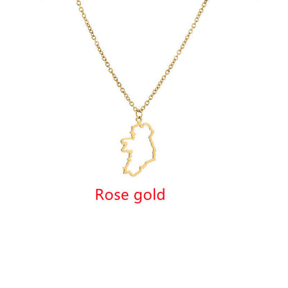 Country Map Necklace European Hometown Necklace