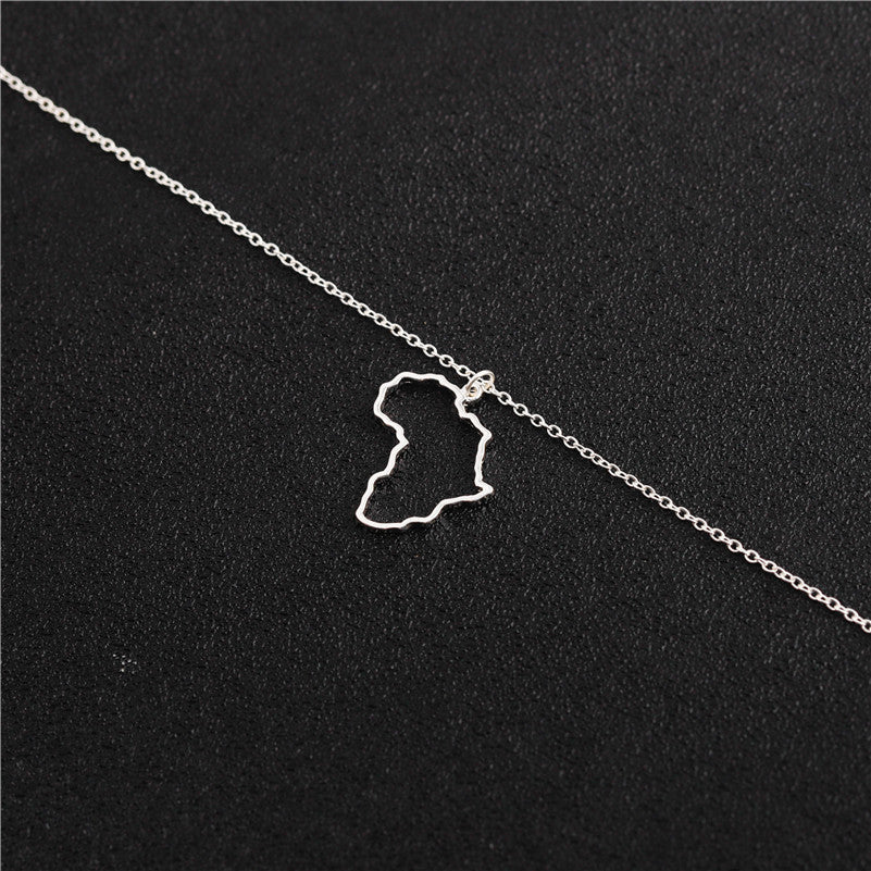 Country Map Necklace European Hometown Necklace
