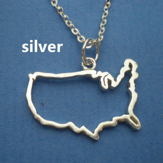 Country Map Necklace European Hometown Necklace