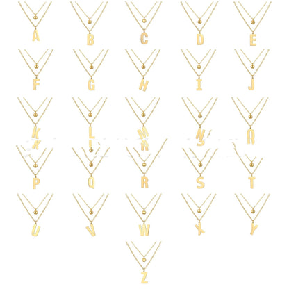 Double-layer Necklace Letter Necklace Ornament